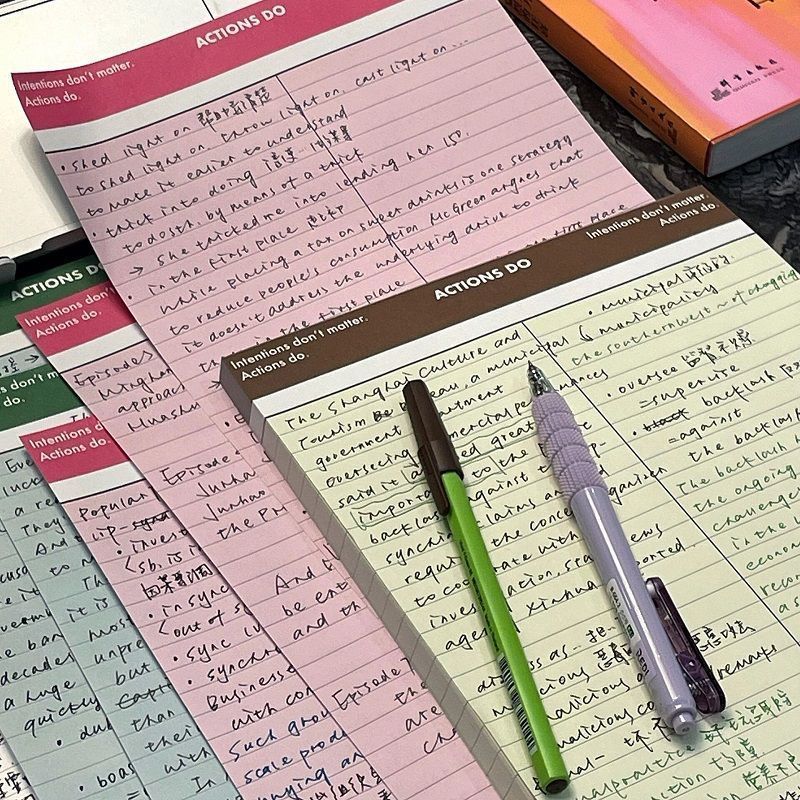 โอฮายะ | การกระทําทํา | B5 Contrast สีแนวนอน Notepad กระดาษขนาดใหญ ่ Notepad Word Notepad