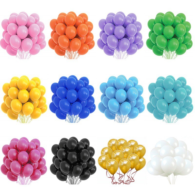 Huiran Matte Latex Balloons สําหรับงานเลี ้ ยงวันเกิด ( 10 ” )