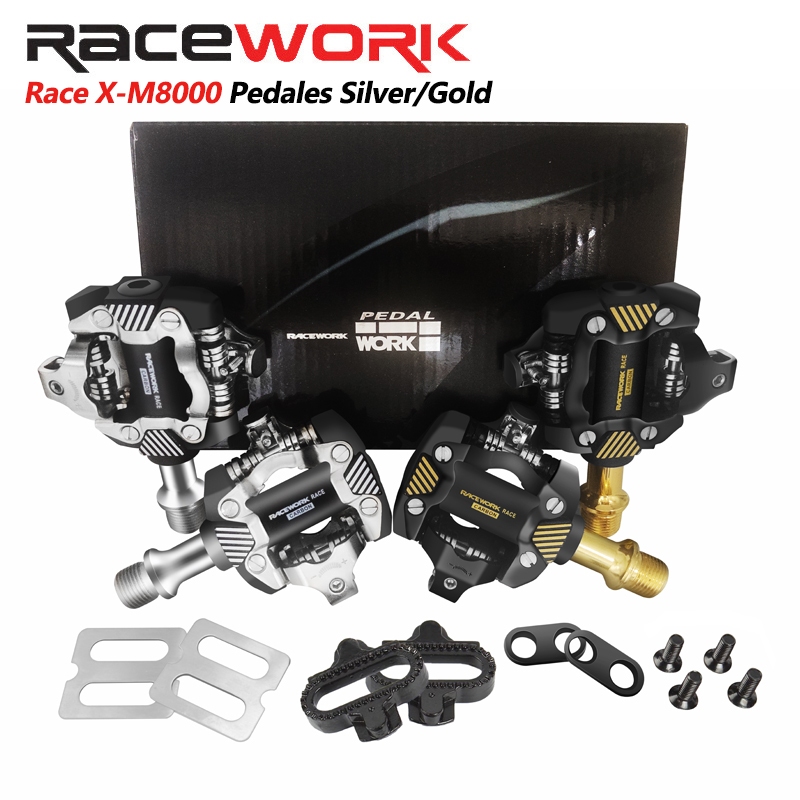 Racework X-M8100 Cleats MTB Self-Locking SPD คลิปเลส คลิปเลสคาร์บอน น้ําหนักเบา