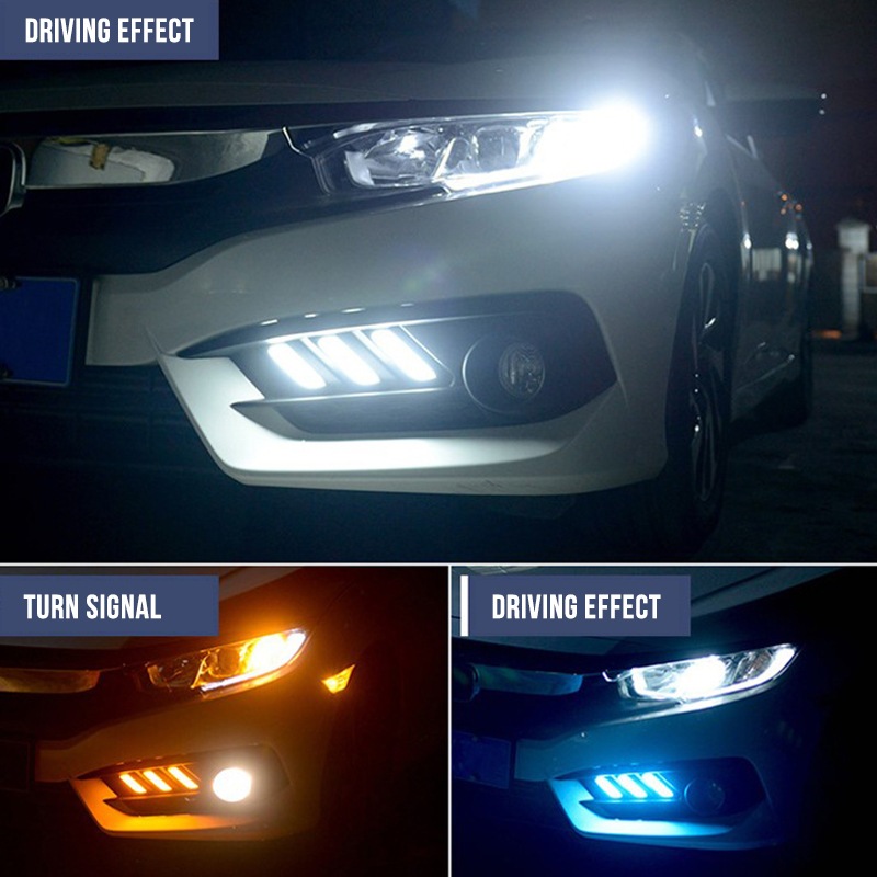 Led DAYTIME RUNNING LIGHT หมอกโคมไฟสําหรับ HONDA CIVIC DRL 10th Gen ซีดาน HONDA CIVIC FC 2018 2019 2