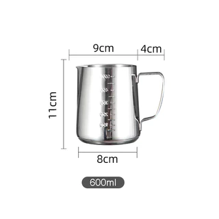 เหยือกตีฟองนม พิชเชอร์ สแตนเลส ถ้วยตีฟองนม 350/600ML CoffeeTimeShop