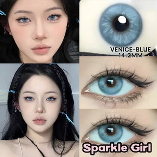 SparkleGirl 0.00~-6.00 Venice คอนแทคเลนส์ 1คู่/2ชิ้น 14.2มม คอนแทคเลนส์สายตาสั้น ตาเกาหลี ลายยอดนิยม