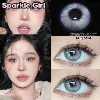 SparkleGirl 0.00~-6.00 Venice คอนแทคเลนส์ 1คู่/2ชิ้น 14.2มม คอนแทคเลนส์สายตาสั้น ตาเกาหลี ลายยอดนิยม