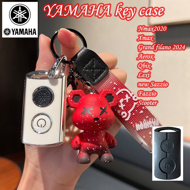 Yamaha เคสกุญแจ TPU YAMAHA เคสกุญแจรถสําหรับ YAMAHA Nmax2020/Xmax/Grand/filano 2024/Arox/Lexi/new Sazzio/Fazzio/พวงกุญแจสกู ๊ ตเตอร ์
