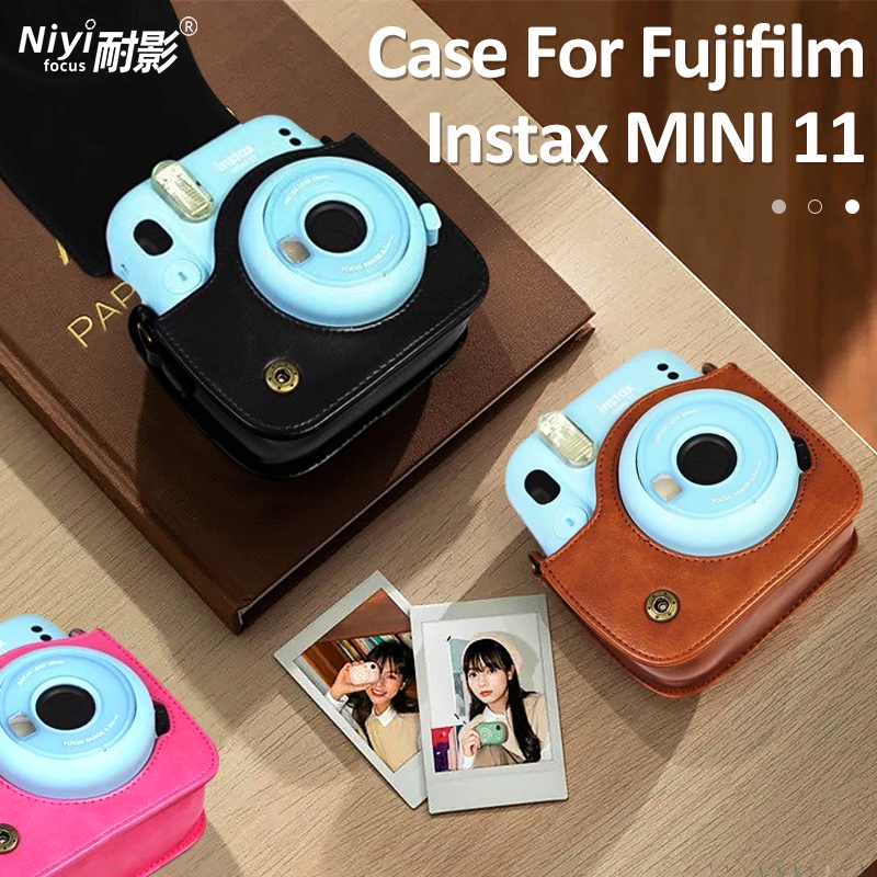 เคสกระเป๋าหนัง PU ป้องกันกล้อง สําหรับ Fuji Fujifilm Instax Mini Liplay 11 12 40 90 Square 6 20 SQ6 