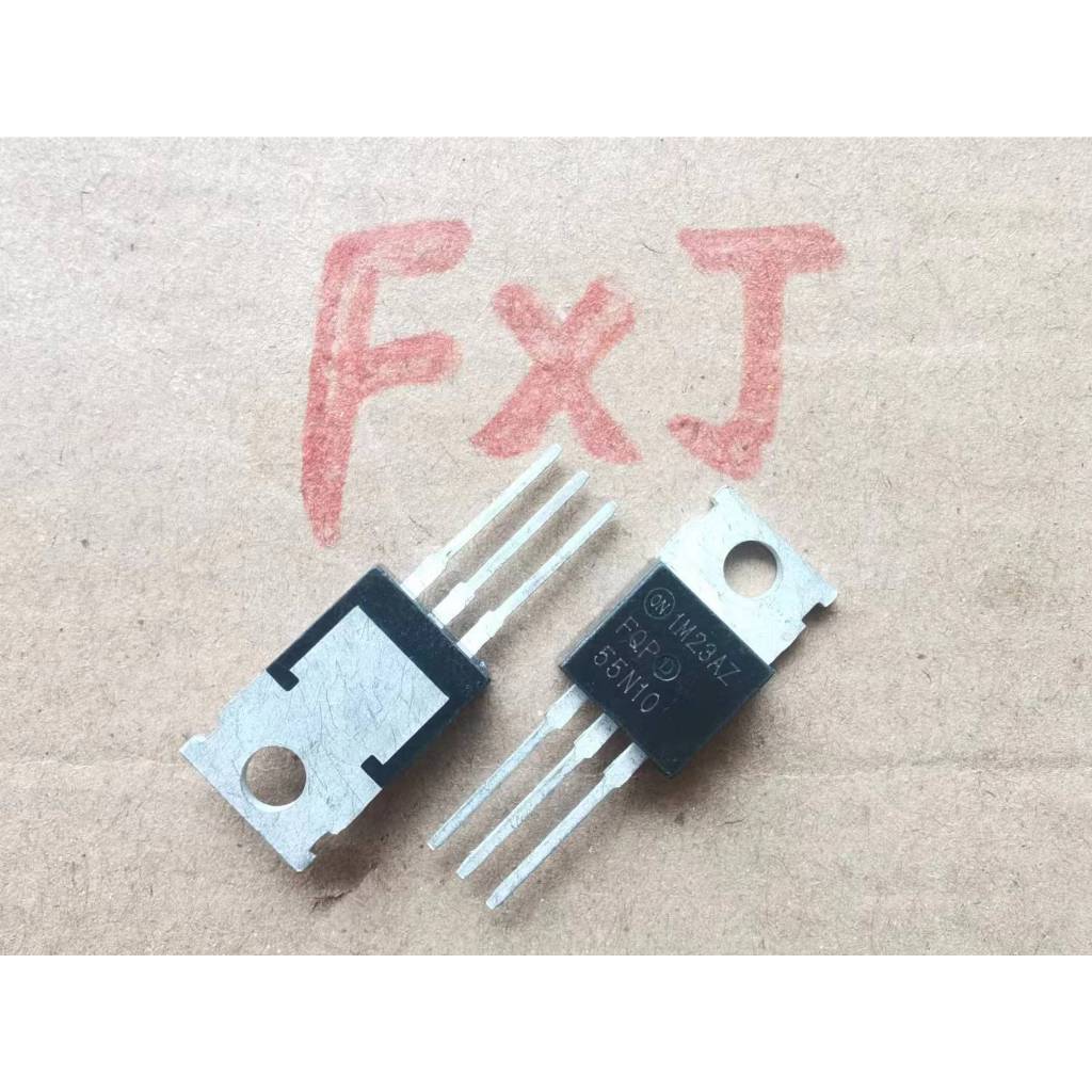 ((10 ชิ้น) ยี่ห้อใหม่ของแท้ FQP55N10 55N10 TO-220 Field Effect Tube 55A/100V N Channel