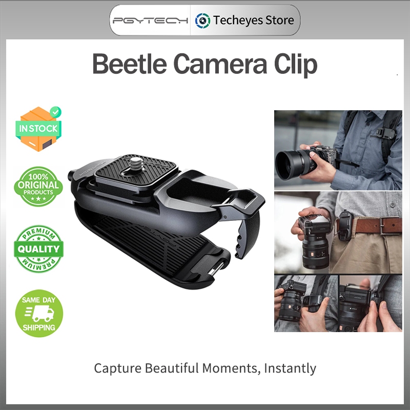 PGYTECH Beetle Camera Clip with Plate Camera Quick Release System for Sony/Nikon/Fuji/DSLR/Action Camera, Backpack Camera Strap Mount