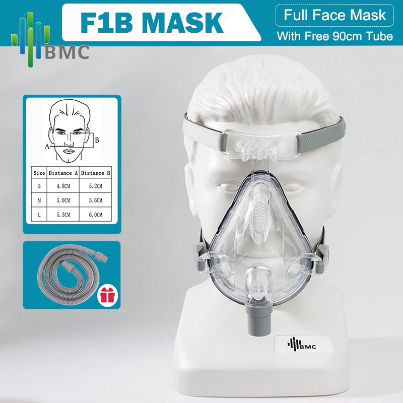 Bmc F1B Full Face Mask CPAP FM1B Auto CPAP APAP BIPAP Full Face Mask สําหรับ Anti Snoring Apnea