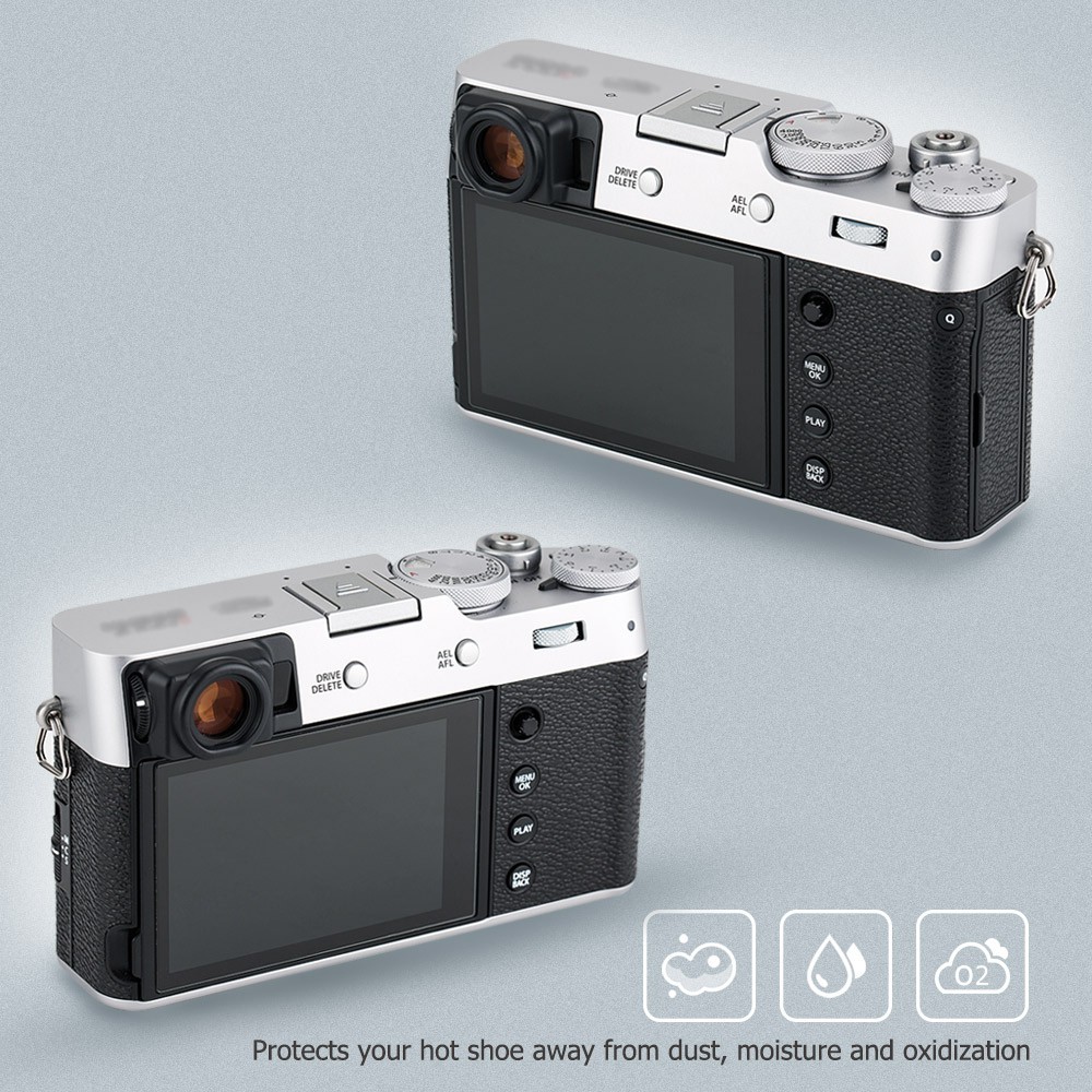 JJC Hot Shoe Cover Cap ฝาครอบรองเท้าร้อนสำหรับกล้อง Fuji Fujifilm X100VI X-S20 X-S10 X-T50 X-T30 II X-T20 X-T10 X-T4 X-T3 X-T2E X1 X-E X-E X-E X2E X-T1 X-T3 X-M5 X100F X100T X100S X-T100 GFX100