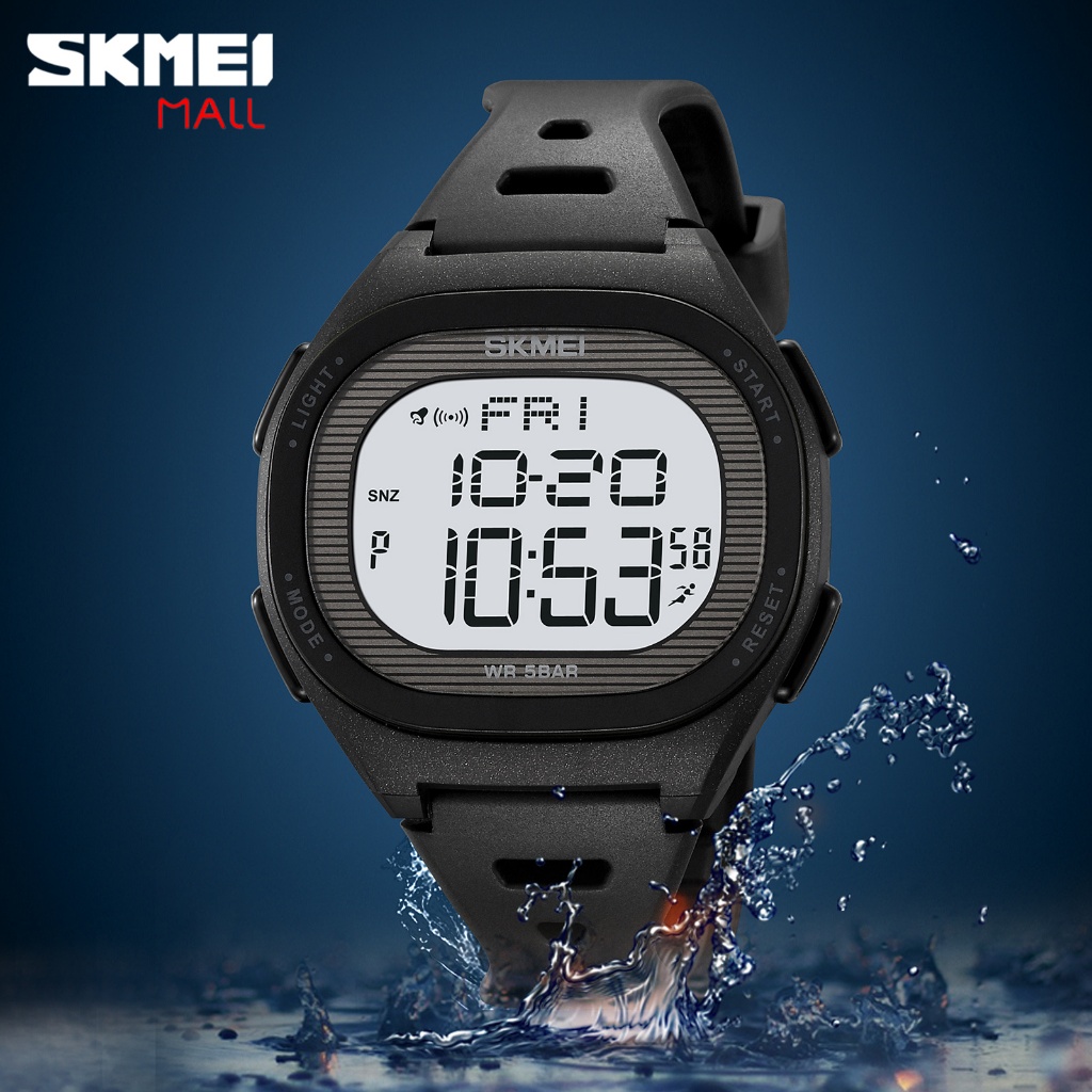 Skmei 2189 Men Sport Watch Dual Time นาฬิกาจับเวลานาฬิกาปลุกนับถอยหลัง 50M กันน ้ ํา 43.8 มม.นาฬิกา Dial