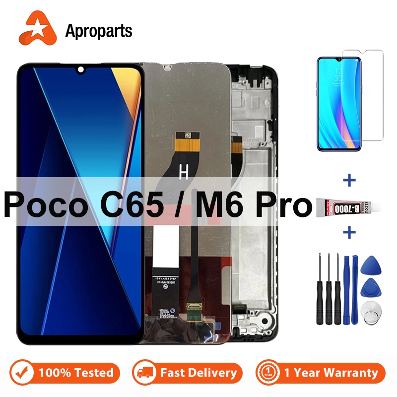 สําหรับ Xiaomi Poco C65 จอแสดงผล LCD 2310FPCA4G หน ้ าจอสัมผัส Digitizer Assembly พร ้ อมกรอบเปลี ่ 