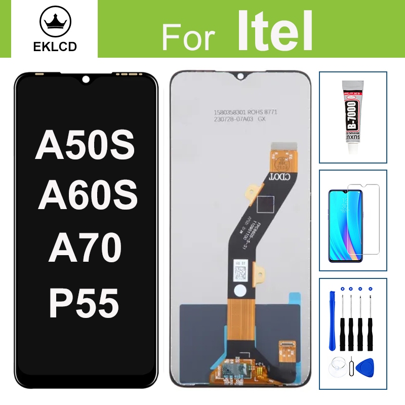 LCD สําหรับ Itel A50 A60 A60S A70 P55 5G P661N P665L A665L จอแสดงผล Touch Screen Digitizer Assembly 