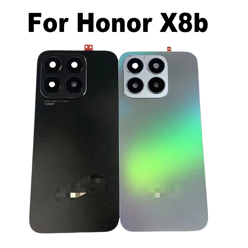 ใหม่สําหรับ Huawei Honor X8b ฝาหลังแบตเตอรี่แผงกระจกด้านหลังประตูเปลี่ยน LLY-LX1 LLY-LX2 LLY-LX3