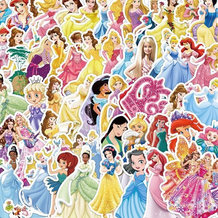 【 50 ชิ ้ น 】 สติ ๊ กเกอร ์ เจ ้ าหญิงดิสนีย ์ การ ์ ตูนสติ ๊ กเกอร ์ เด ็ กน ่ ารักเครื ่ องเขียนตกแต ่ งสําหรับแล ็ ปท ็ อป \Phone \Luggage
