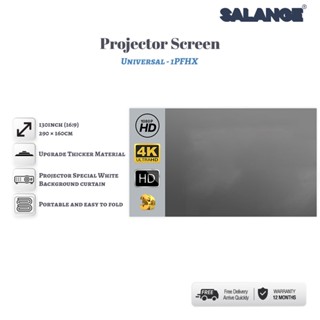 【Thailand Delivery】Salangeหน้าจอโปรเจ็กเตอร์ 50/60/72/84/92/…