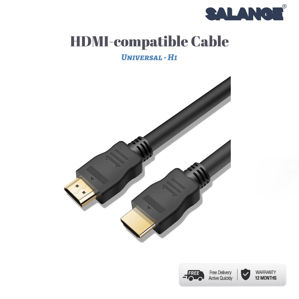 【Thailand Delivery】Salange HDMI เข้ากันได้กับสายวิดีโอทอง 1.4 4K 1080P 3D สำหรับ HDTV ตัวแยกสวิตช์ 1.5M/3M/5M