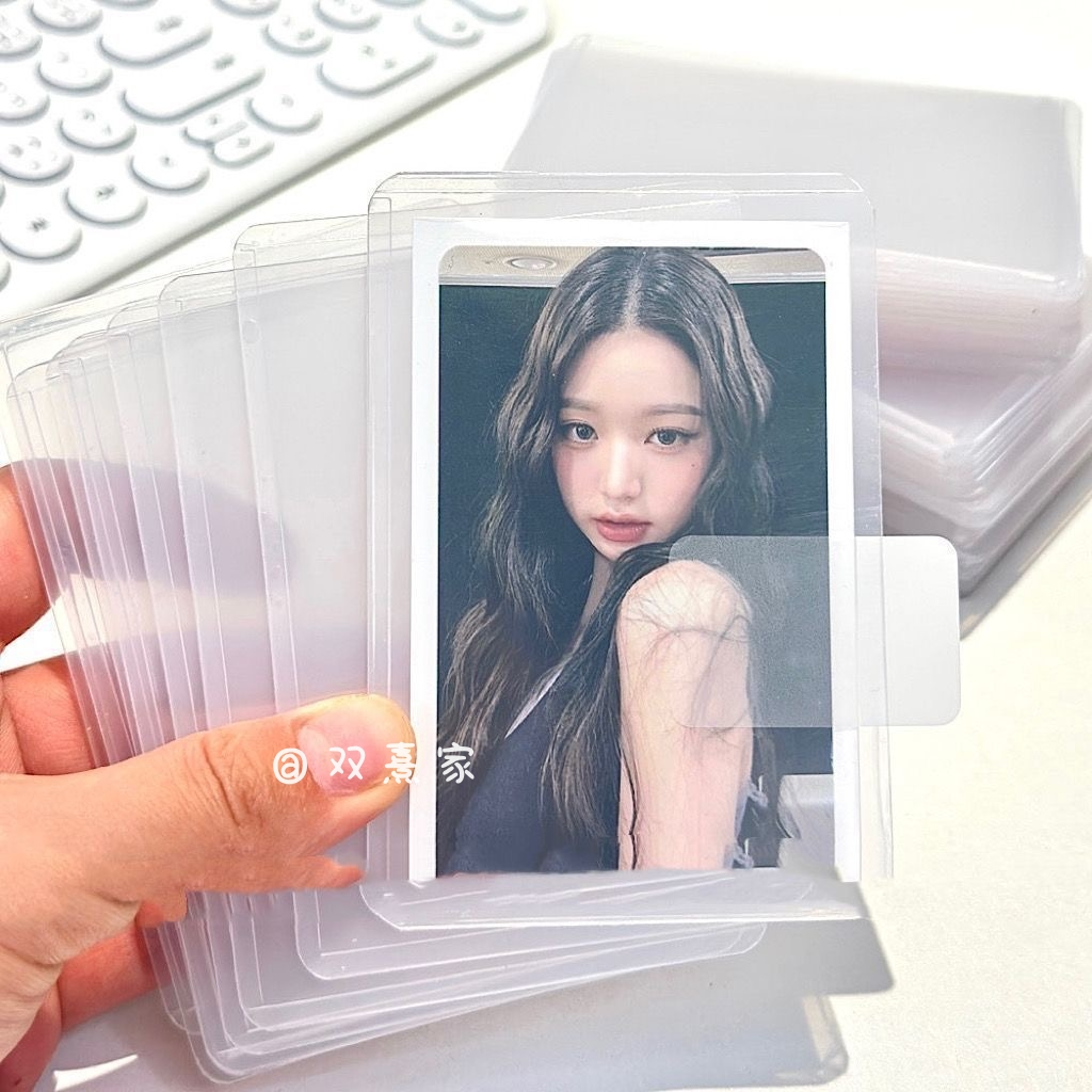 10pcs โปร ่ งใสสีขาวหนาลามิเนต Goo ผู ้ ถือบัตรการ ์ ดฟิล ์ มการ ์ ดป ้ องกันกรณี Polaroid อัลบั ้ ม 10 ซม.Photocard ยางกรณี Love Beans Star Chasing ต ้ องได ้ รับผู ้ ถือบัตร