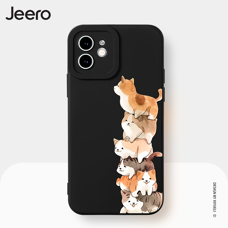 Jeero เคสไอโฟน เคสซิลิโคนนุ่มกันกระแทกการ์ตูนน่ารักตลก เคสโทรศัพท์ for iPhone 16 15 14 13 12 11 Pro Max SE 2020 X XR XS 8 7 Plus พลัส N541