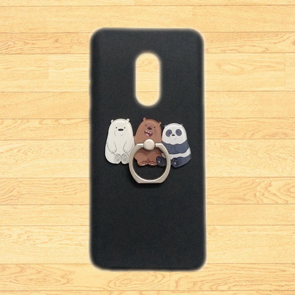 สําหรับ Sharp Aquos Zero 2 R5G S2 R2 R3 V6 Plus Sense 3 Lite 4 R6 3D น่ารักหมี Panda Finger Ring Sta