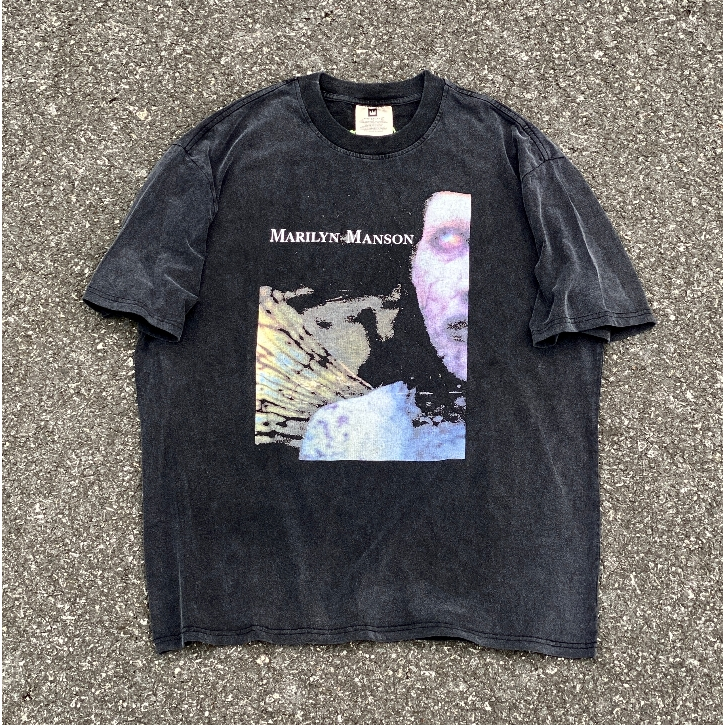 Marilyn Manson Marilyn Manson "Hells Eye" Limited White Ink Direct Inkjet Printing High Street Retro