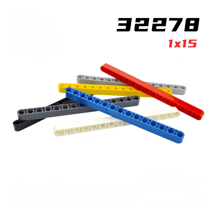 32278 อนุภาคขนาดเล็กประกอบปริศนาอาคารบล็อกชิ้นส่วนเทคโนโลยี 1 x 15 หลุมแขนคานตรง มอค ชิ้นส่วน