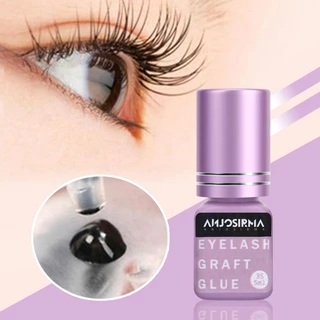Anjosirma กาวต่อขนตา กลิ่นไม่กระตุ้น สีดํา ติดทนนาน 5 มล. สําหรับผู้เริ่มต้น