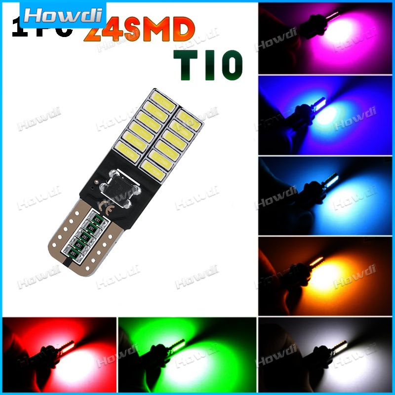 T10 4014 24SMD 194 W5W รถ LED 12V Auto Lampada หลอดไฟไฟที ่ จอดรถ