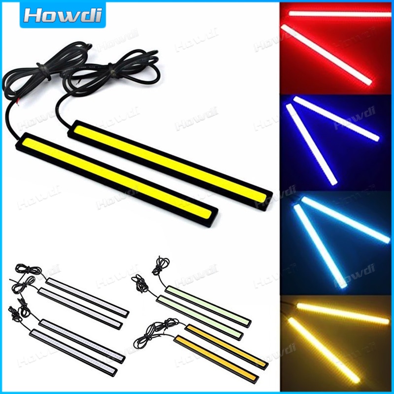 1 ชิ ้ น 17 ซม . COB LED 12V ไฟวิ ่ งกลางวัน Trunk กันน ้ ําอัตโนมัติขับรถ DRL หมอกโคมไฟ