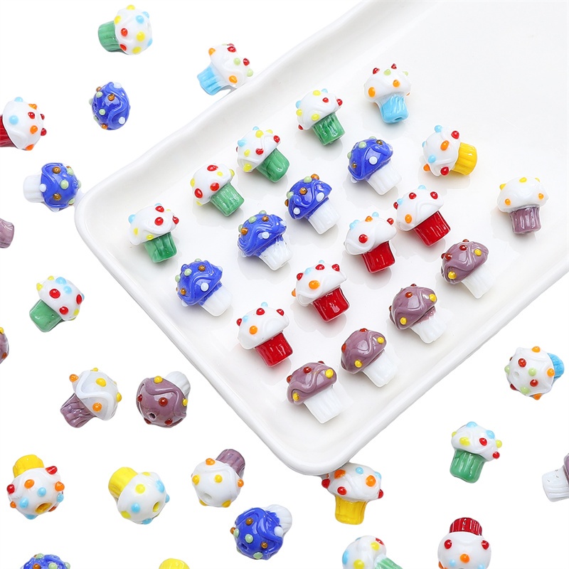 ลูกปัดไอศกรีมลูกปัดขนมหวานที ่ มีสีสันลูกปัดไอศกรีมที ่ มีสีสัน DIY Handmade เครื ่ องประดับอุปกรณ ์ เสริม 1 ชิ ้ น ( Handmade, ลูกปัดขนาดจะมีความแตกต ่ าง