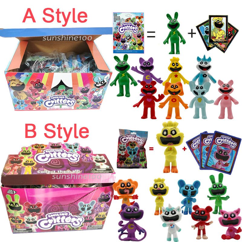 24pack/set ยิ ้ ม Critters ตัวเลขตุ ๊ กตาของเล ่ นอะนิเมะการ ์ ดสยองขวัญเกม Action Figurines ตกแต ่ งของขวัญเด ็ ก