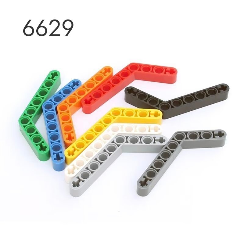บล็อกตัวต่อการศึกษาวิทยาศาสตร์อนุภาคขนาดเล็ก DIY เข้ากันได้กับ 6629 ชิ้นส่วนเทคโนโลยี 4x6 ลิงค์หนาโค้ง Ar