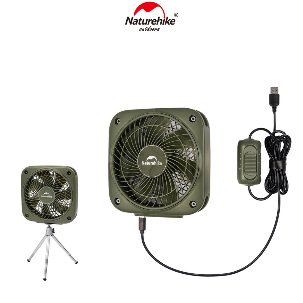 Naturehike พัดลมไฟฟ ้ ากลางแจ ้ ง Air Circulation Ultralight แบบพกพา 3 ความเร ็ ว Camping พัดลมตั ้ งโต ๊ ะสํานักงานพร ้ อมขาตั ้ งกล ้ อง