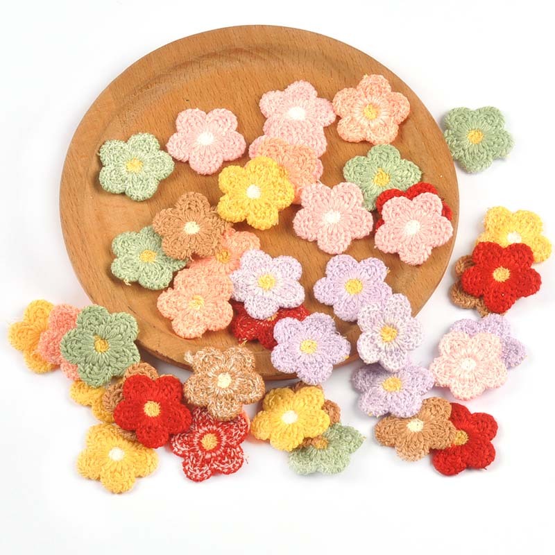 20 ชิ้น 2.6 ซม.Multicolor ดอกไม้เย็บปักถักร้อยแพทช์ DIY ลูกไม้ Appliques สําหรับเสื้อผ้าอุปกรณ์เย็บผ้า Handmade อุปกรณ์ตกแต่ง CP3723