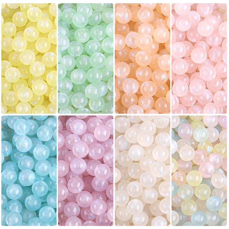 (NO Hole)6/8 มม.20 กรัม/ถุงลูกปัดนางเงือกอะคริลิคใช้สําหรับอุปกรณ์ตกแต่ง DIY และเครื่องประดับ
