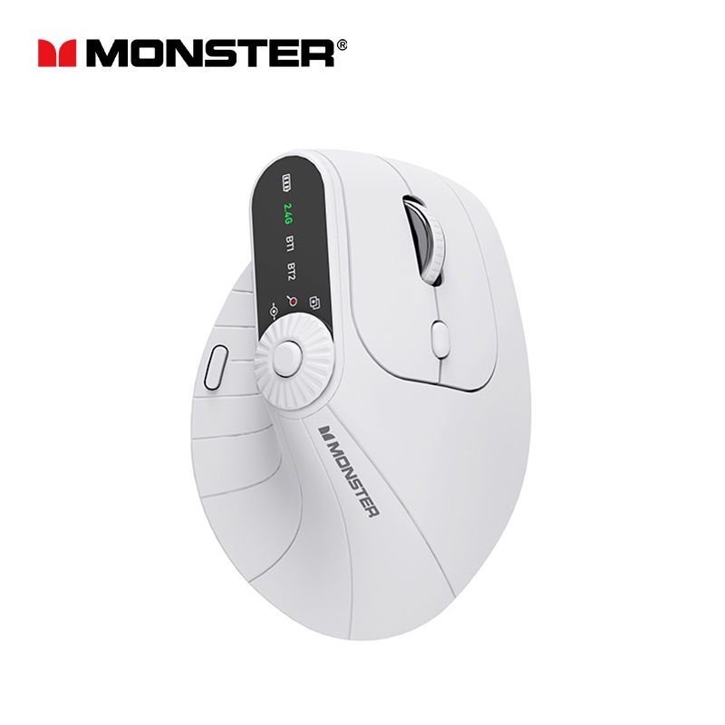 Monster M2 PRO เมาส์บลูทูธไร้สายไม่ลื่นออกแบบตามหลักสรีรศาสตร์แสงอุปกรณ์หลายอายุการใช้งานแบตเตอรี่ยาวนาน - รูปที่ 5