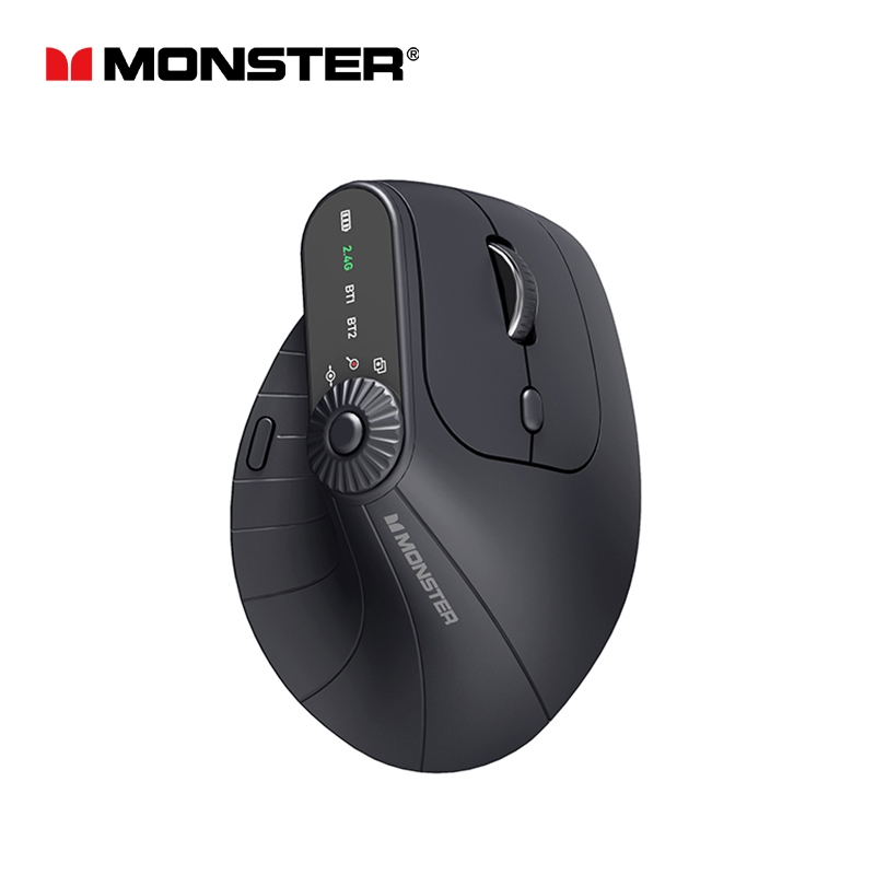 Monster M2 PRO เมาส์บลูทูธไร้สายไม่ลื่นออกแบบตามหลักสรีรศาสตร์แสงอุปกรณ์หลายอายุการใช้งานแบตเตอรี่ยาวนาน - รูปที่ 7