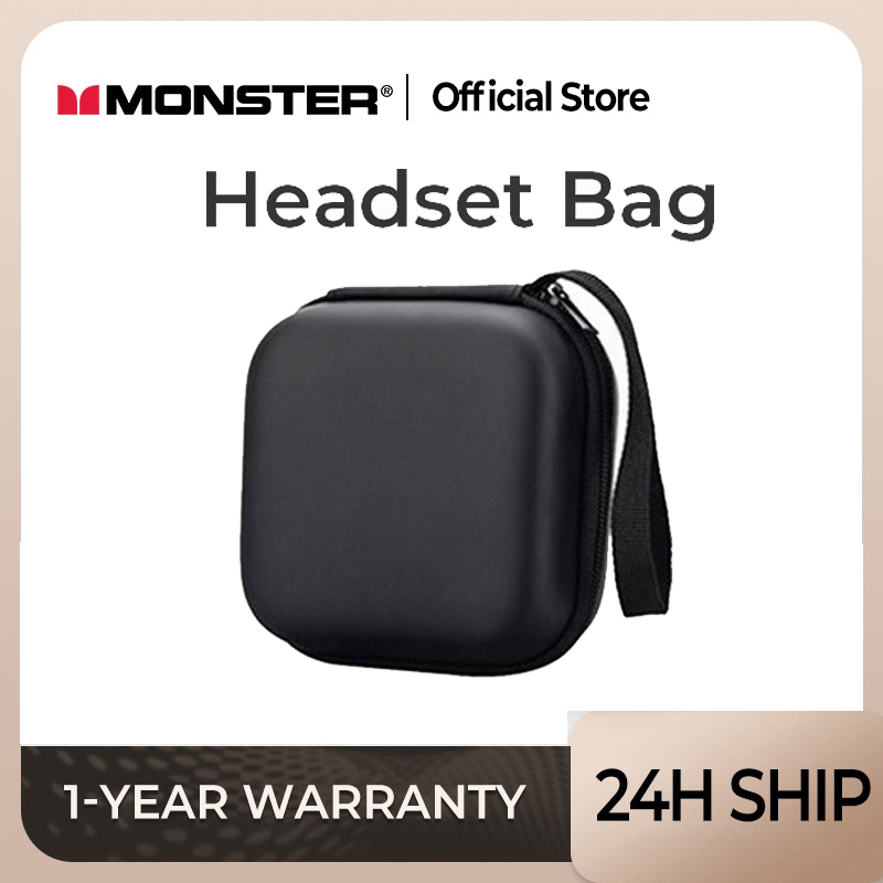 Monster กระเป๋าใส่หูฟัง มีซิป ตาข่าย สําหรับหูฟัง / สาย USB / กระเป๋า