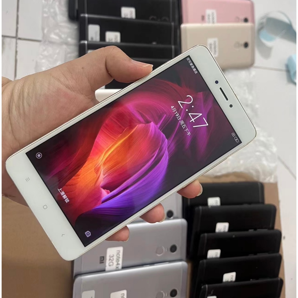 โทรศัพท ์ มือสองราคาถูก Xiaomi Mi4C Mi4 6X 5X Redmi Note 4X โทรศัพท ์ มือถือเดิม