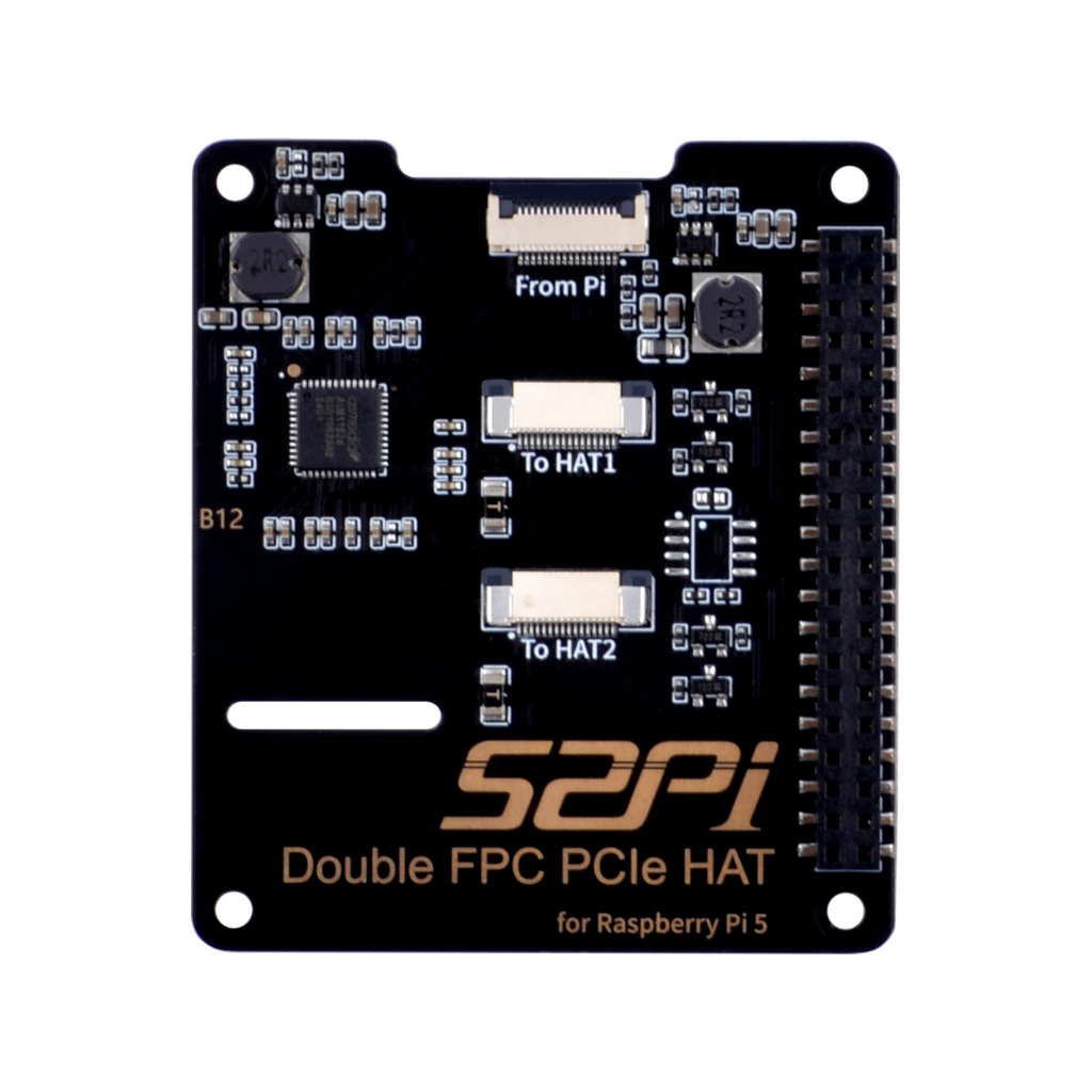 52pi B12 Double FPC PCIe HAT Adapter Board สําหรับ Raspberry Pi 5