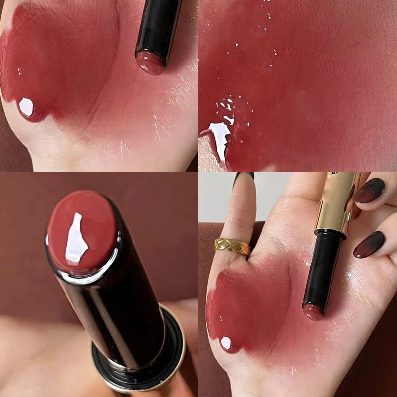 Herorange HR426 Beautiful Lip Jelly Natural Lipstick Solid Lip Gloss High-End Moisturizing หญิงไวท ์ เทนนิ ่ งกระจกลิปสติก