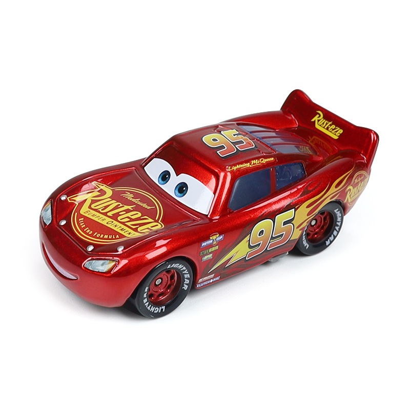 รถยนต ์ 3 Pixar Cars No.95 หม ้ อน ้ ําสปริง Lightning McQueen โลหะ Diecast ของเล ่ น