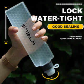 WRELS กระเป๋าคาดเอวพกพา 350มล. + ขวดน้ำโค้ง สำหรับวิ่งและปีนเขากลางแจ้ง