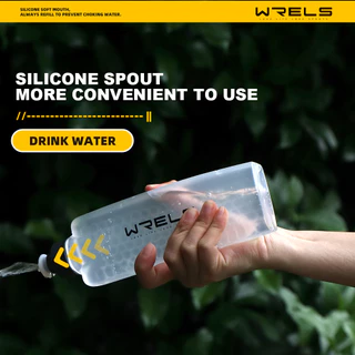 WRELS กระเป๋าคาดเอวพกพา 350มล. + ขวดน้ำโค้ง สำหรับวิ่งและปีนเขากลางแจ้ง