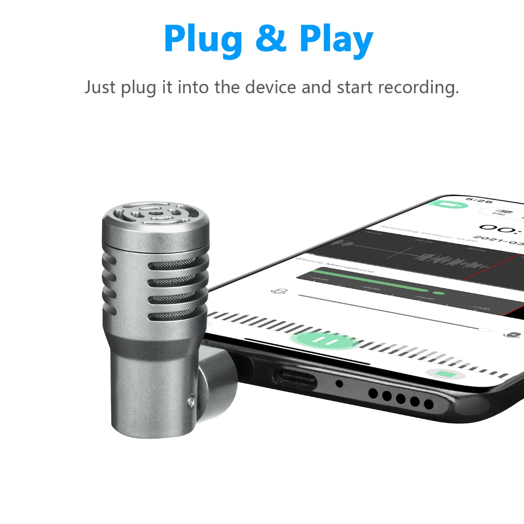 BOYA BY-P4 ไมค์ไร้สาย ไมค์จิ๋ว  ไมค์ Plug & Play ไมค์ตัดเสียงรบกวน สำหรับ Vlog iOS Android DSLR