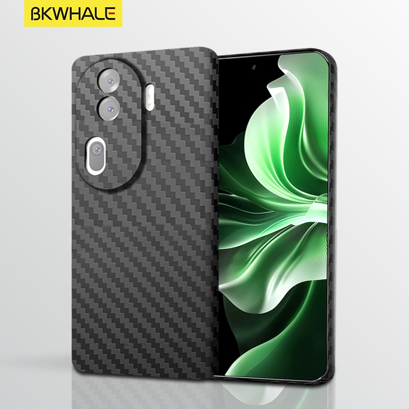 BKWHALE กรณีคาร์บอนไฟเบอร์โทรศัพท์ สำหรับ OPPO Reno 10 Pro + 11 Reno11 Pro ฝาครอบด้านหลังอะคริลิคกันกระแทก OPPO Find X6 Pro
