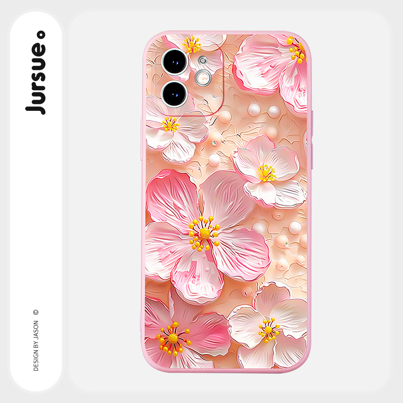 JURSUE เคสไอโฟน เคสซิลิโคนนุ่มกันกระแทกการ์ตูนน่ารักตลก เคสโทรศัพท์ Compatible for iPhone 15 14 13 12 11 Pro Max SE 2020 X XR XS 8 7 6 6S Plus พลัส Y3203