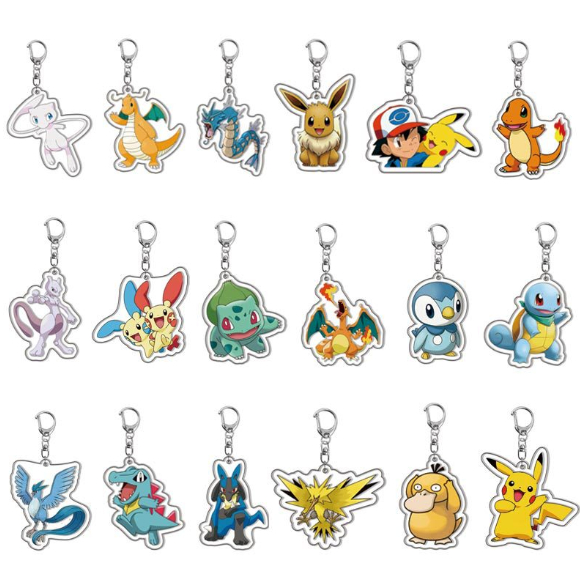 [ มี 50 รูปแบบ ] Pokémon พวงกุญแจอะคริลิค Super Generation จี ้ น ่ ารัก
