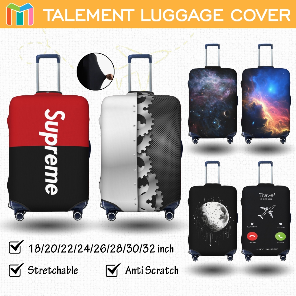 ผ้าคลุมกระเป๋าเดินทาง Supreme ผ้าสแปนเด็กซ์ แบบยืดหยุ่น ยืดหยุ่น Luggage Cover 18 20 22 24 26 28 30 32 นิ้ว