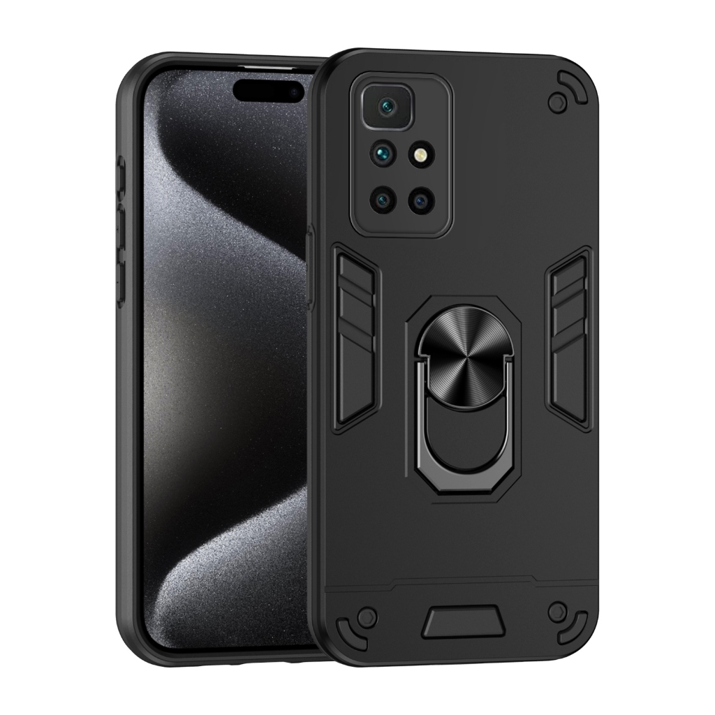 สําหรับ Xiaomi Redmi 10 , เคสป ้ องกันเกราะ , 360 แหวนหมุน , ขาตั ้ งโทรศัพท ์ , ขาตั ้ งรถ , เคสป ้ องกันการตกโทรศัพท ์