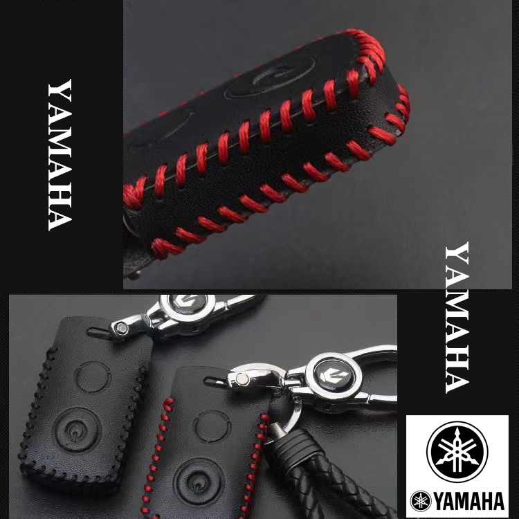 Yamaha ของแท ้ หนังฝาครอบรีโมทสมาร ์ ทกุญแจรถแหวนฝาครอบกรณีเชลล ์ ป ้ องกันสําหรับ YAMAHA Nmax2020/Xmax/Grand filano 2024/Aerox/Qbix/Lexi/new Sazzio/Fazzio/Scooter